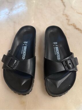 Birkenstock Black Single Strap EVA Sandals